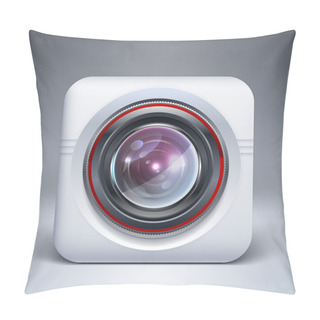 Personality  Web Camera Icon. Vector Illustration. Pillow Covers