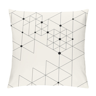 Personality  Modern Black Techno Geometric Pattern Pillow Covers