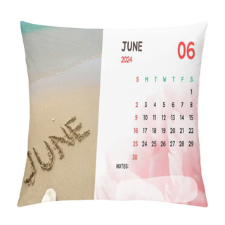 Personality  Calendar For  June 2024 Year Every Month Pillow Covers