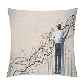 Personality  Businessman Drawing Graphics Pillow Covers