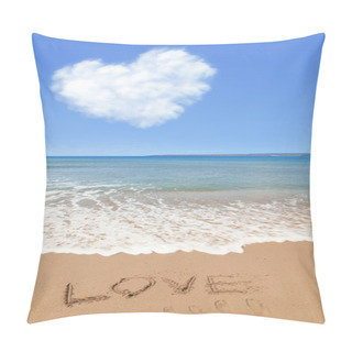 Personality  Love In Summer At Beach Pillow Covers