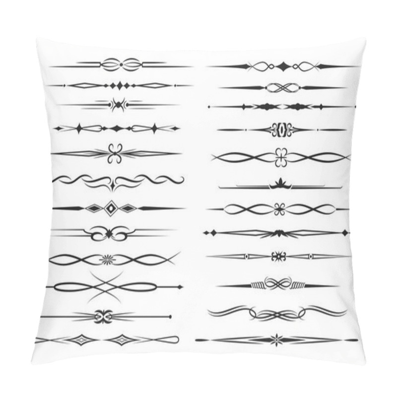Personality  Frame borders and text dividers monochrome vector pillow covers