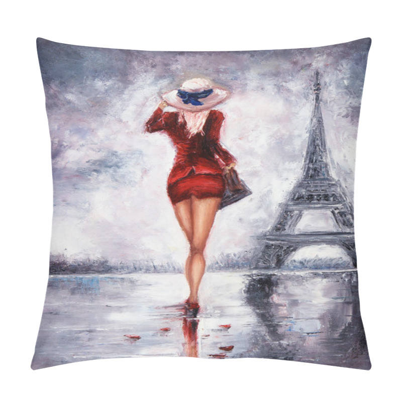 Personality  Woman In Paris Pillow Covers