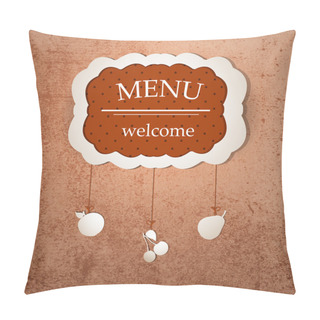 Personality  Vintage Frame Menu Design Template Pillow Covers