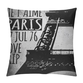 Personality  Paris Hand Drawn Illustration Pillow Covers