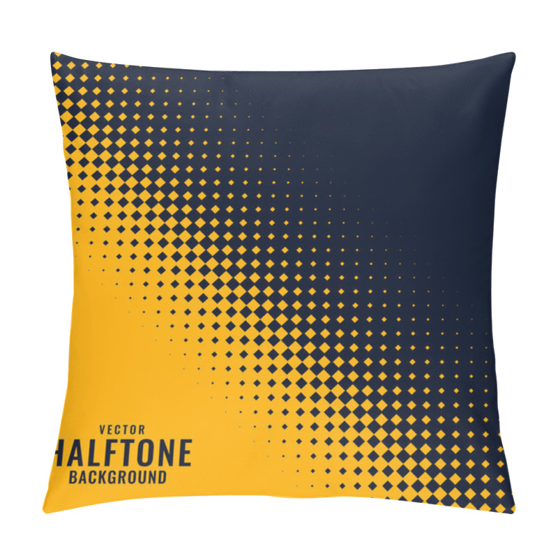 Personality  yellow and black haltone pattern design pillow covers