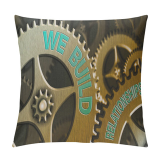 Personality  Word Writing Text We Build Relationships. Business Concept For Developing Business Growth Success Process And Teamwork. Pillow Covers