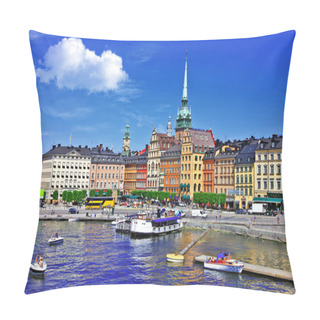 Personality  Beautiful Stockholm, Sweeden Pillow Covers