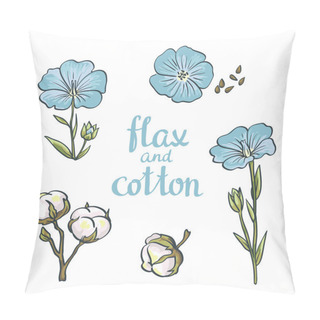 Personality  Flax Seeds And Flowers. Pillow Covers