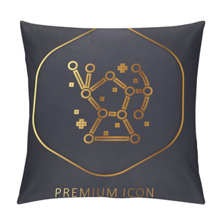 Personality  Astronomy Golden Line Premium Logo Or Icon Pillow Covers
