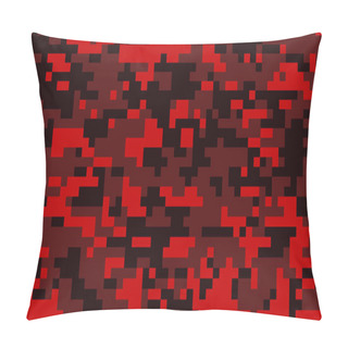 Personality  Vector Camouflage Military Texture Background Soldier Red Pixel. EPS 10 Pillow Covers