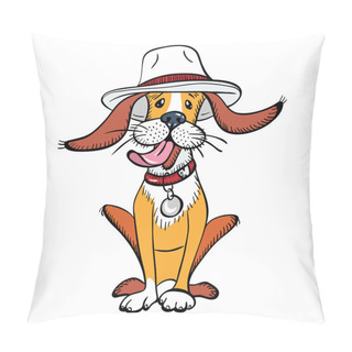 Personality Vector Funny Dog Wearing Hats Pillow Covers
