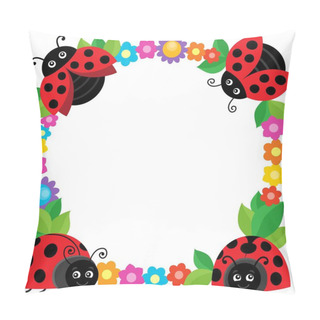 Personality  Stylized Ladybugs Theme Image 2 Pillow Covers