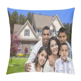 Personality  Hispanic Family In Front Of Beautiful House Pillow Covers