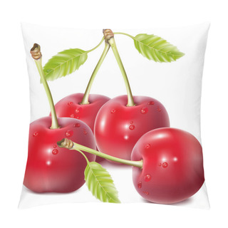 Personality  Cherries With Water Drops. Pillow Covers