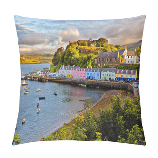 Personality  View On Portree, Isle Of Skye, Scotland Pillow Covers