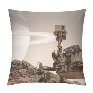Personality  Curiosity Mars Rover Exploring The Surface Of Red Planet.  Pillow Covers