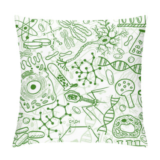 Personality  Biology Seamless Pattern Pillow Covers