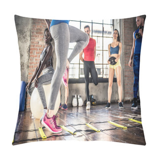 Personality  Athletes Training With Functional Gymnastic Pillow Covers