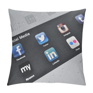 Personality  Social Media Applications On Ipad Pillow Covers
