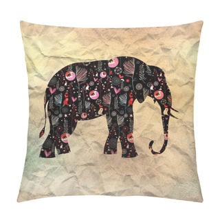 Personality  Ornamental Elephant Silhouette Pillow Covers
