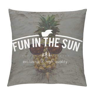 Personality  Funny Pineapple On Sand Pillow Covers