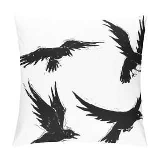 Personality  Grunge Crows Pillow Covers