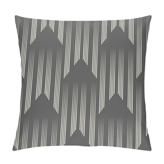 Personality  Abstract Vertical Stripe Ornament. Endless Triangle Wallpaper Pillow Covers