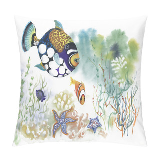 Personality  Marine Life   With Tropical Fish Pillow Covers