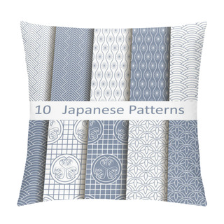 Personality  Set Of Ten Japanese Patterns Pillow Covers