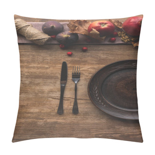 Personality  Cutlery And Ripe Fruits Pillow Covers