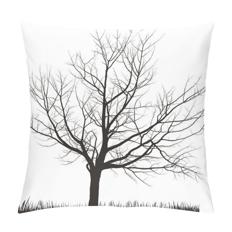 Personality  Vector illustration of cherry tree in winter pillow covers