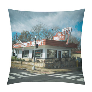 Personality  Twenty Four Hundred Diner Vintage Sign, Fredericksburg, Virginia Pillow Covers