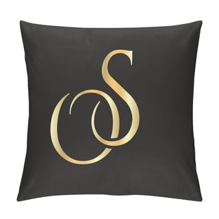 Personality  Letter SO Logo Design For Business And Company Identity. Creative OS Letter With Luxury Concept Pillow Covers