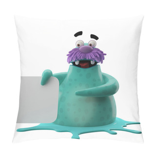 Personality  Cyan Walrus Pointing On Board Pillow Covers