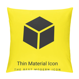 Personality  3d Minimal Bright Yellow Material Icon Pillow Covers