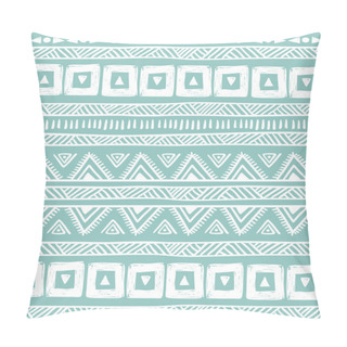 Personality  Green Tribal Striped Seamless Pattern. Pillow Covers