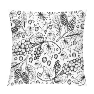 Personality  Hand Drawn Of Amora Verde Berries And Assyrtiko Grapes Pillow Covers