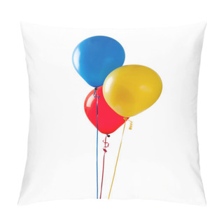 Personality  Colored Balloons On A White Background Pillow Covers