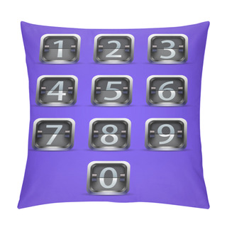 Personality  Throw Numeral Buttons Vector Illustration  Pillow Covers