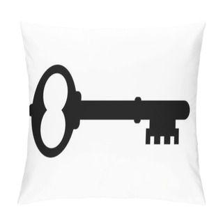 Personality  Old Door Key Vector Icon Illustration Isolated On White Background Pillow Covers