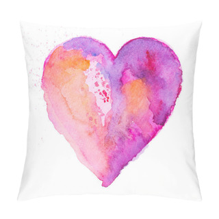 Personality  Watercolor Heart. Concept - Love, Relationship, Art, Painting Pillow Covers