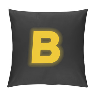 Personality  B Yellow Glowing Neon Icon Pillow Covers