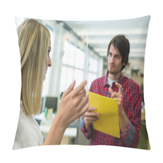 Personality  Graphic Designer Talking On Phone  Pillow Covers