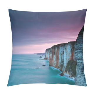 Personality  Purple Sunrise Over Atlantic Ocean And Cliffs Pillow Covers