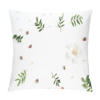 Personality  Floral Frame With Space For Text  Pillow Covers