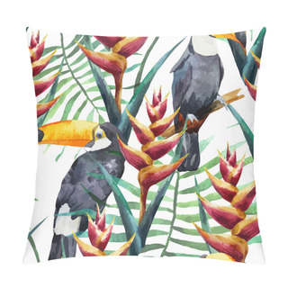 Personality  Watercolor Tropical Pattern Pillow Covers