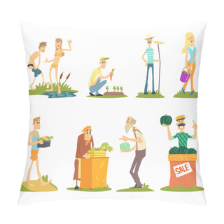 Personality  Summer Farm Activities. Pillow Covers