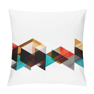 Personality  Abstract Geometric Background. Modern Overlapping Triangles Pillow Covers
