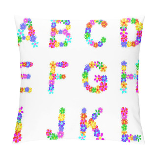 Personality  Spring Flowers Alphabet Pillow Covers